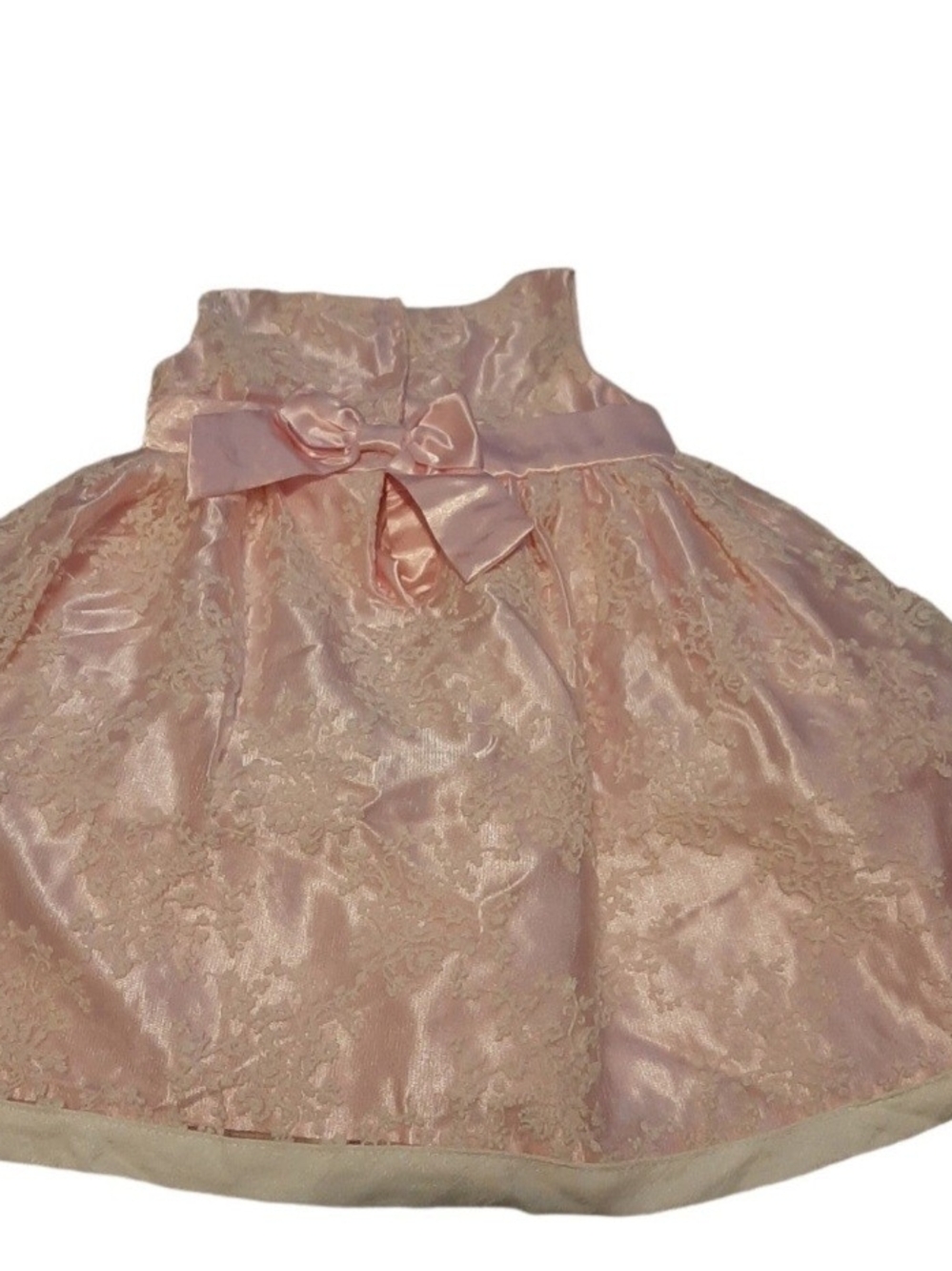 Blueberi Boulevard Baby Girls Pink Floral Lace Dress 12M Sleeveless